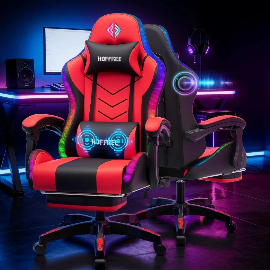 Music - Sedia da gaming RGB con altoparlanti