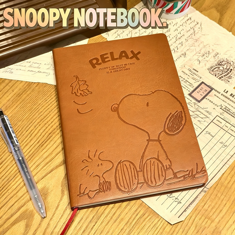 Vintage Leather Journal Notebook - Taccuino in Pelle A5 Vintage Snoopy,