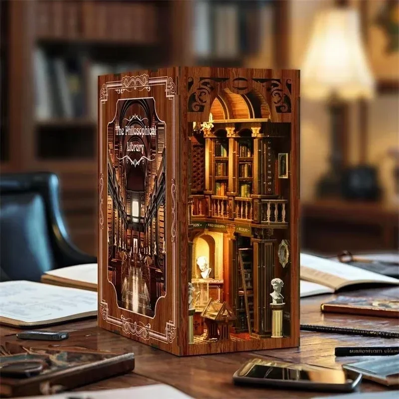 Libreria filosofica, elemento  - Diy Wooden Book Nook Kit Shelf Insert recensione e prezzo